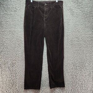 Croft & Barrow Jeans Womens 10 Short  Brown Corduroy High Rise Straight
